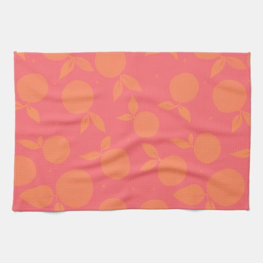 Abstrakte Mandarine Geschirrtuch (Horizontal)