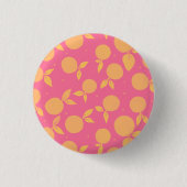 Abstrakte Mandarine rosa und gelb Button (Vorderseite)