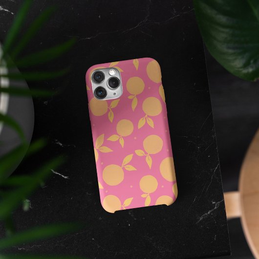 Abstrakte Mandarine rosa und gelb Case-Mate iPhone Hülle