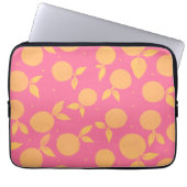 Abstrakte Mandarine rosa und gelb Laptopschutzhülle (Vorderseite)