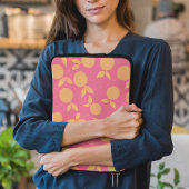 Abstrakte Mandarine rosa und gelb Laptopschutzhülle