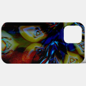 Abstrakte Mandeln unter deformiertem Dunkelglas Case-Mate iPhone Hülle (Rückseite (Horizontal))