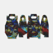 Abstrakte Mandeln unter deformiertem Dunkelglas Geschenkschachtel (Ungefaltet)