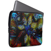Abstrakte Mandeln unter deformiertem Dunkelglas Laptopschutzhülle (Vorne Rechts)