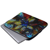 Abstrakte Mandeln unter deformiertem Dunkelglas Laptopschutzhülle (Vorne Knopf)