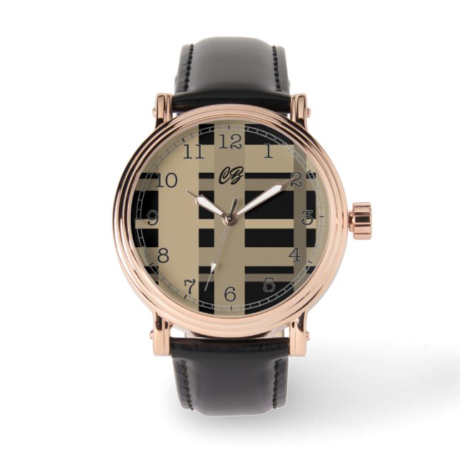 "Abstrakte" Männerüberwachung Armbanduhr (Vorderseite)