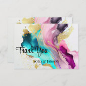 Abstrakte Marble Dankeschön Karte (Vorne/Hinten)