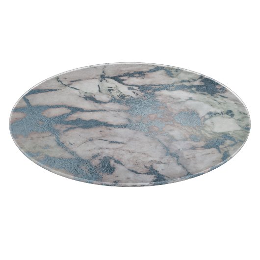 ABSTRAKTE MARBLE OCEAN BLUE TRAY CUTTING BOARD SCHNEIDEBRETT (Ecke)