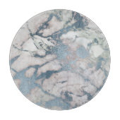 ABSTRAKTE MARBLE OCEAN BLUE TRAY CUTTING BOARD SCHNEIDEBRETT (Vorderseite)