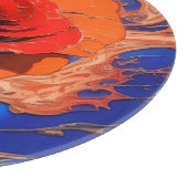 Abstrakte Marble-Rose Schneidebrett (Ecke)