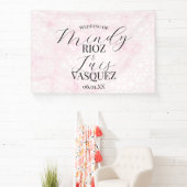 Abstrakte Marmor-Hochzeitsskript in Rosa und Schwa Banner (InSitu)