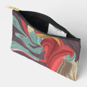 Abstrakte Marmor-Illustration Bunt Zubehörtasche (Offen)