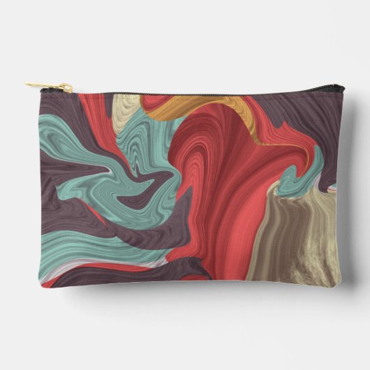 Abstrakte Marmor-Illustration Bunt Zubehörtasche (Vorderseite)