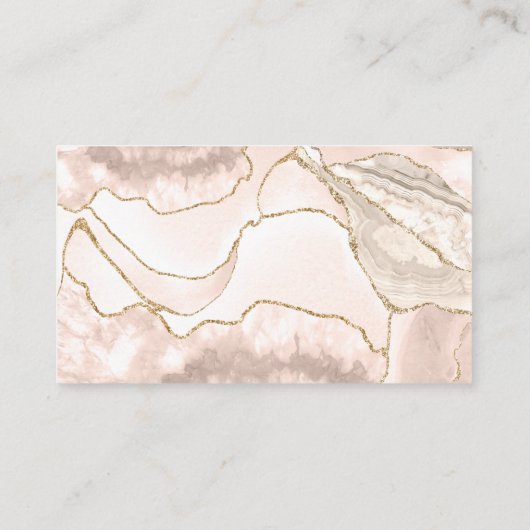 Abstrakte Marmorablage - Frauenkarte Visitenkarte (Rückseite)