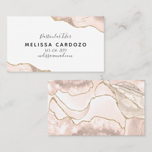 Abstrakte Marmorablage - Frauenkarte Visitenkarte (Vorne/Hinten)