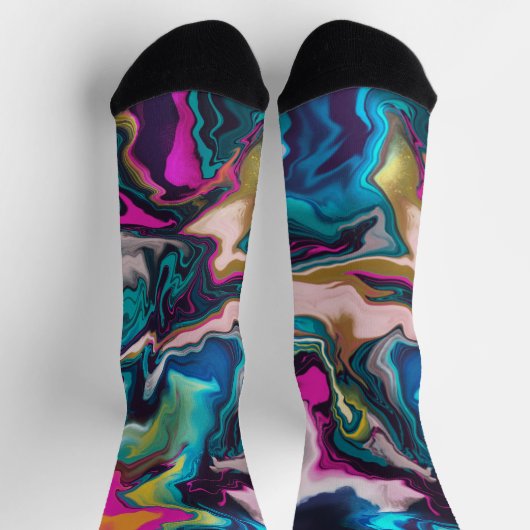 Abstrakte Marmorfarben Socken (Oben)
