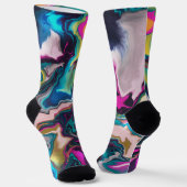 Abstrakte Marmorfarben Socken (Gewinkelt)