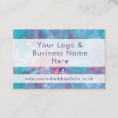 Abstrakte marmorierte gefärbte Krawatte Visitenkarte (Vorderseite)