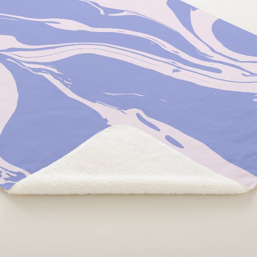 Abstrakte marmorierte Kunst am Lavendel Sherpadecke (3/4)
