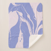 Abstrakte marmorierte Kunst am Lavendel Sherpadecke (Vorderseite)