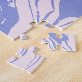 Abstrakte marmorierte Kunst in Lavendel und Rosa Puzzle (Seite)