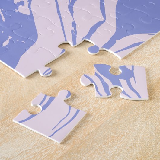 Abstrakte marmorierte Kunst in Lavendel und Rosa Puzzle (Seite)