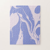 Abstrakte marmorierte Kunst in Lavendel und Rosa Puzzle (Vertikal)