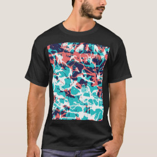 Abstrakte Marmorierte Papierkunst Hintergrund T-Shirt