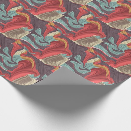 Abstrakte Marmorillustrierung farbenfroh Geschenkpapier (Ecke)