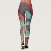Abstrakte Marmorillustrierung farbenfroh Leggings (Rückseite)