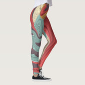 Abstrakte Marmorillustrierung farbenfroh Leggings (Rechts)