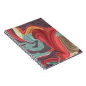 Abstrakte Marmorillustrierung farbenfroh Notizblock (Rechte Seite)