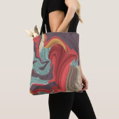 Abstrakte Marmorillustrierung farbenfroh Tasche (Von Nahem)