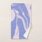 Abstrakte Marmorkunst in Lavendel Lila und rosa Badhandtuch Set (Handtuch)