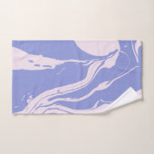 Abstrakte Marmorkunst in Lavendel Lila und rosa Badhandtuch Set (Handtuch)