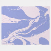 Abstrakte Marmorkunst in Lavendel und Rosa Fleecedecke (Vorderseite (Horizontal))