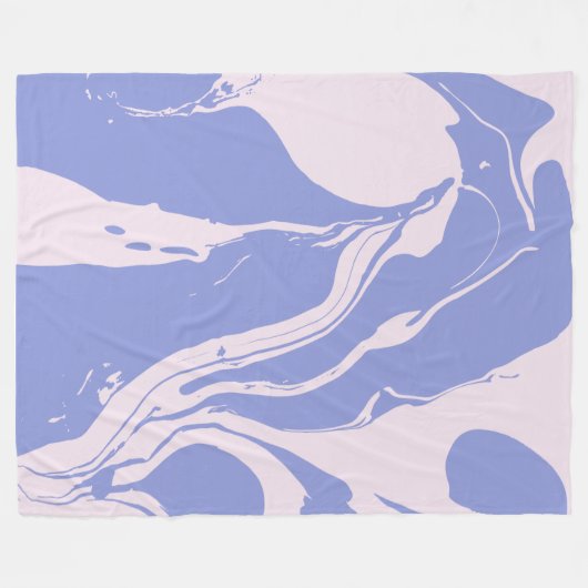Abstrakte Marmorkunst in Lavendel und Rosa Fleecedecke (Vorderseite (Horizontal))