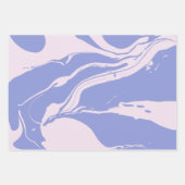 Abstrakte Marmorkunst in Lavendel und Rosa Geschenkpapier Set (Vorderseite 3)