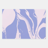 Abstrakte Marmorkunst in Lavendel und Rosa Geschenkpapier Set (Vorderseite 2)