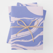 Abstrakte Marmorkunst in Lavendel und Rosa Geschenkpapier Set (Beispiel)