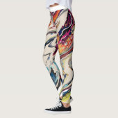 abstrakte Marmormuster Leggings (Links)