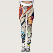 abstrakte Marmormuster Leggings (Vorderseite)