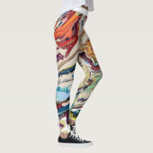 abstrakte Marmormuster Leggings (Rechts)