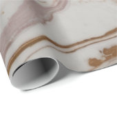 Abstrakte Marmortextur aus Elfenbein mit Goldakzen Geschenkpapier (Rolleneckpunkt)