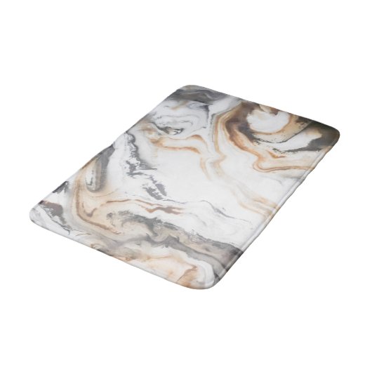 Abstrakte Marmortextur Badematte (Schrägansicht)