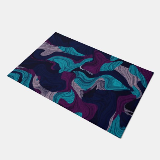 Abstrakte Marmortextur Fußmatte (Schrägansicht)