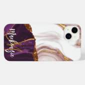 Abstrakte Marmortextur iPhone Hülle (Rückseite (Horizontal))