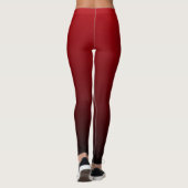 abstrakte Marsala-Maroon-Monogramme in Grau-Bordea Leggings (Rückseite)