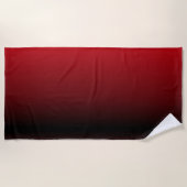 abstrakte Marsala-Maroon-Monogramme in Grau-Bordea Strandtuch (Vorderseite)
