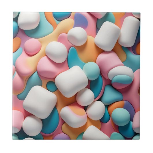 Abstrakte Marshmallows Fliese (Vorderseite)
